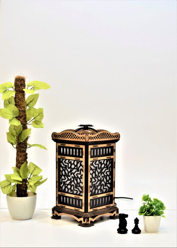 Royal Arabian Wooden Lantern – Handcrafted Elegance