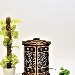 Royal Arabian Wooden Lantern – Handcrafted Elegance